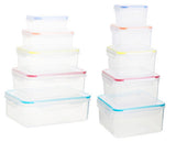 Herrela Set of 10 Food Containers with Airthight Lids 0805465 0805466