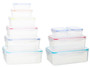 Herrela Set of 10 Food Containers with Airtight Lids 0805467 0805469