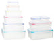 Herrela Set of 10 Food Containers with Airtight Lids 0805467 0805469