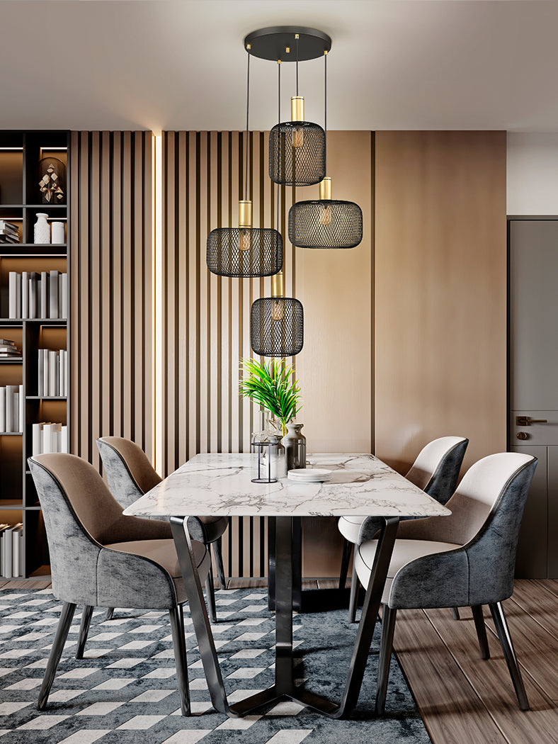 Golden Elegance 4L Lamp - Black and Gold Design