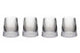 Set Of Four Ribbed Glass Tumblers 1405545