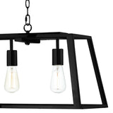 Academy 5 Light Bar Pendant Matt Black and Glass