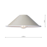 Accessories Easy Fit Metal Shade Matt Cashmere/Taupe 18Cm