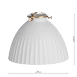 Accessories Easy Fit White Domed Ceramic Shade 17cm