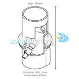 Internal Adaptor for 76mm column – 60mm spigot
