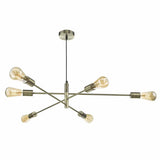 Alana 6 Light Pendant Antique Brass
