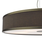 Alvaro 6 Light Pendant Antique Bronze and Brown With Shade