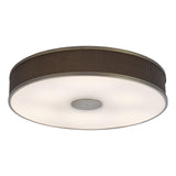 Alvaro 6 Light Flush Antique Bronze With Brown Shade