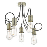 Alzbet 5 Light Semi-Flush Antique Brass