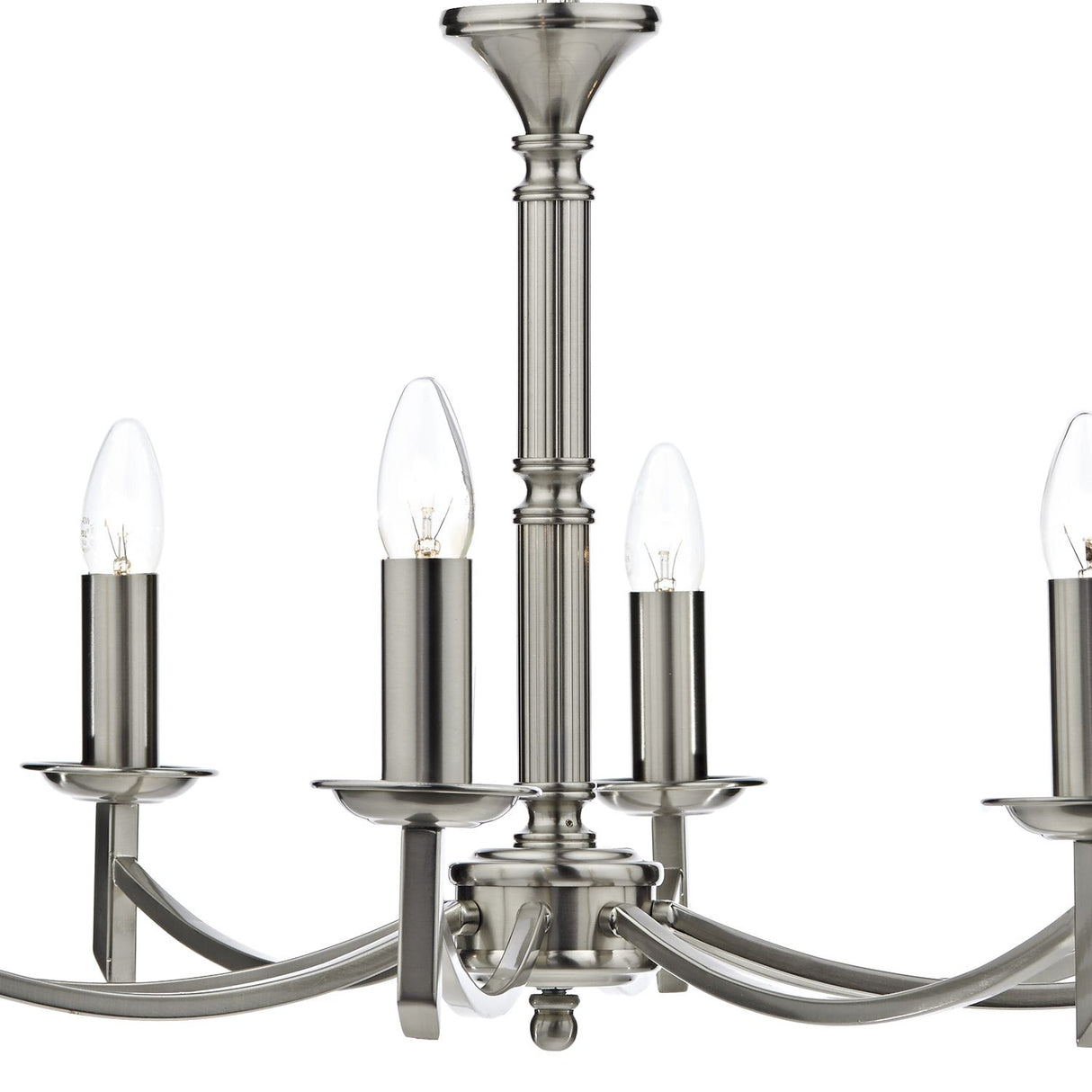 Ambassador 8 Light Armed Pendant Satin Chrome Fitting Only