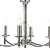 Ambassador 8 Light Armed Pendant Satin Chrome Fitting Only