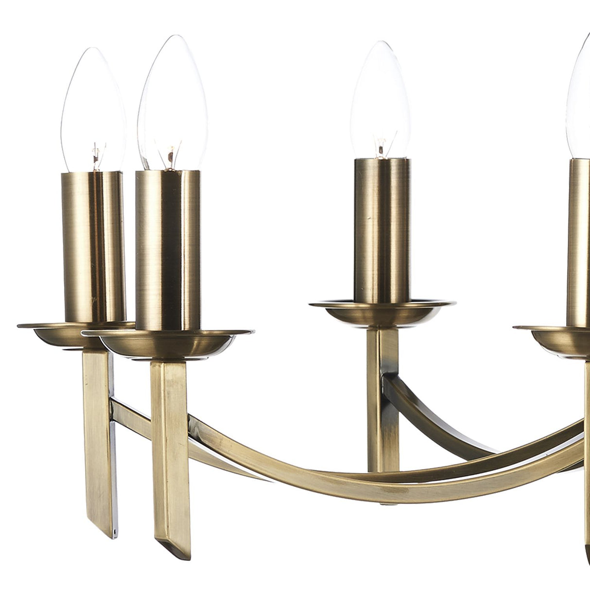 Ambassador 8 Light Armed Pendant Antique Brass Fitting Only