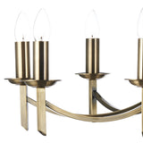 Ambassador 8 Light Armed Pendant Antique Brass Fitting Only