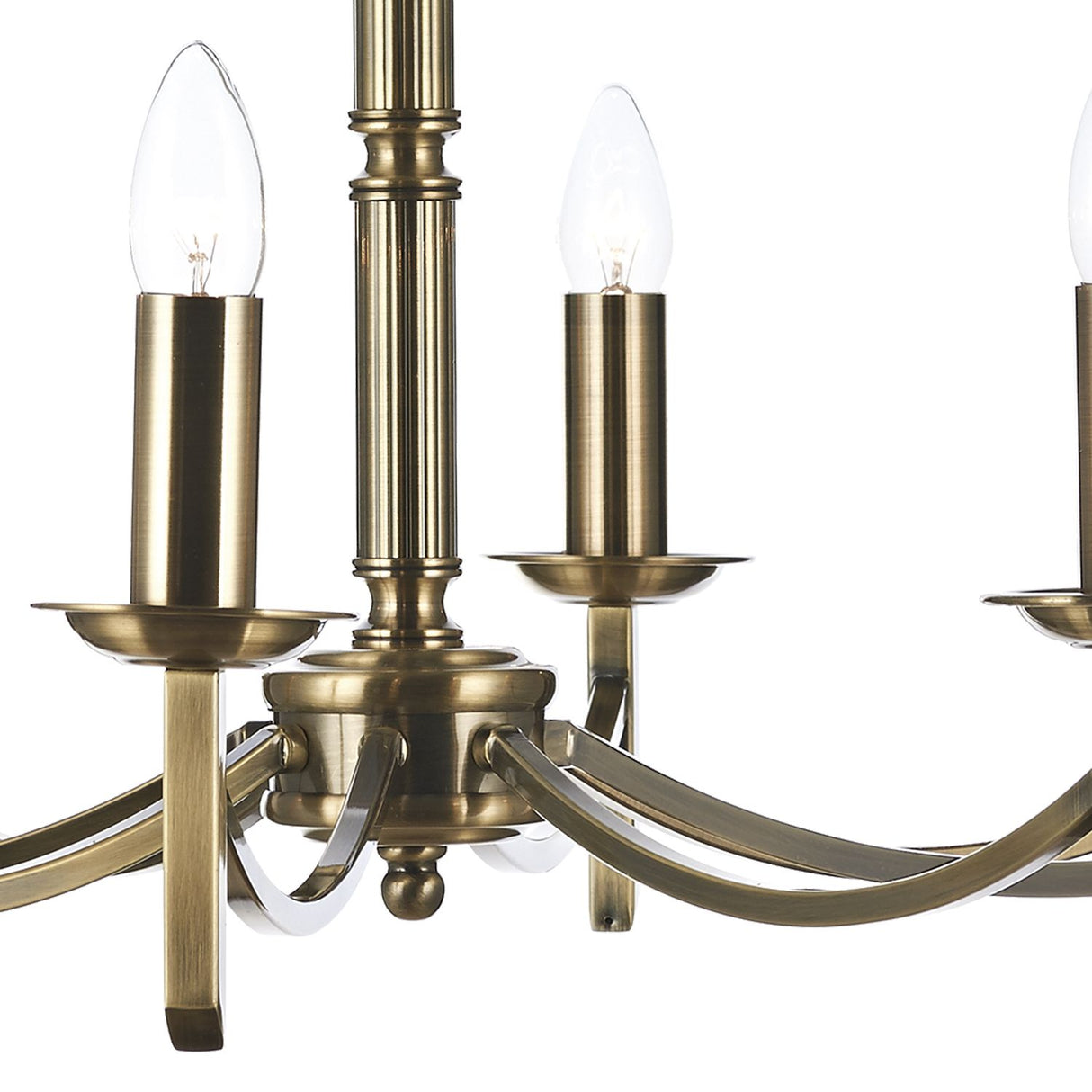 Ambassador 8 Light Armed Pendant Antique Brass Fitting Only