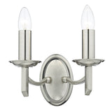 Ambassador 2 Light Wall Light Satin Chrome Bracket Only