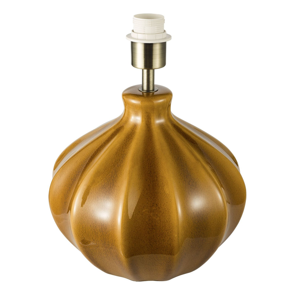 Amrita Table Lamp Brown and Antique Brass Base Only