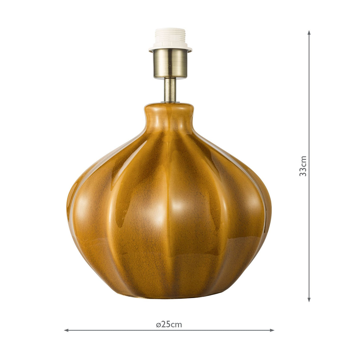 Amrita Table Lamp Brown and Antique Brass Base Only