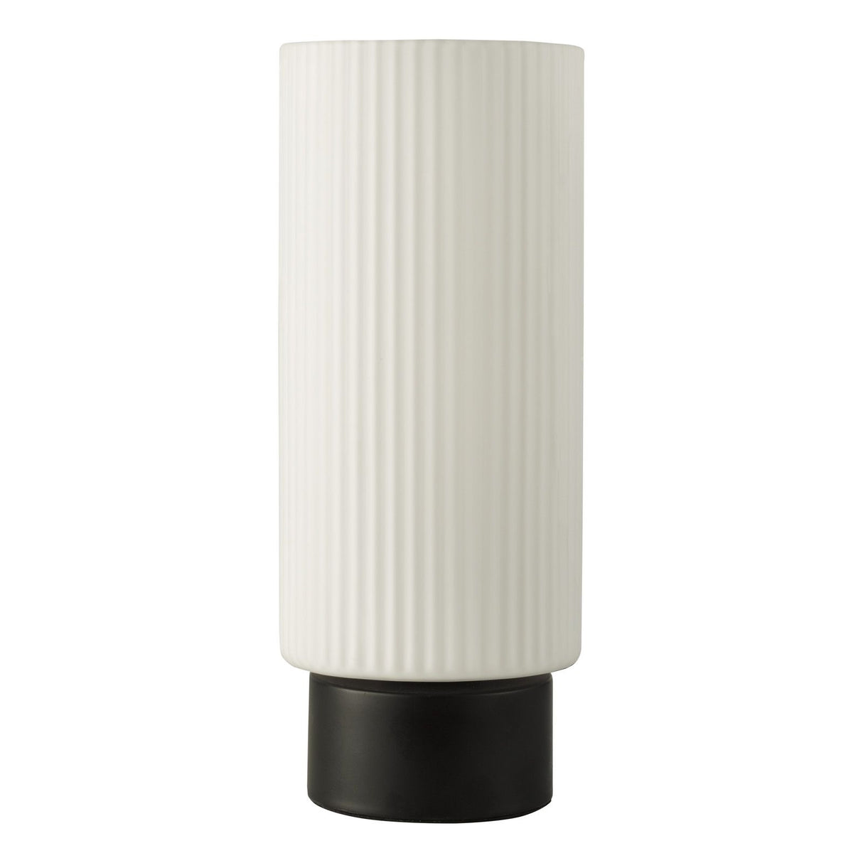 Aneska Table Lamp Matt Black and Opal Glass