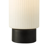 Aneska Table Lamp Matt Black and Opal Glass