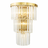 Angel 6 Light Wall Light Crystal and Antique Gold