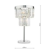 Angel 4 Light Table Lamp Polished Chrome Crystal