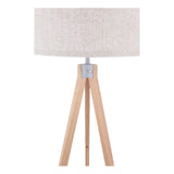 Armitage Tripod Floor Lamp Light Wood With Shade