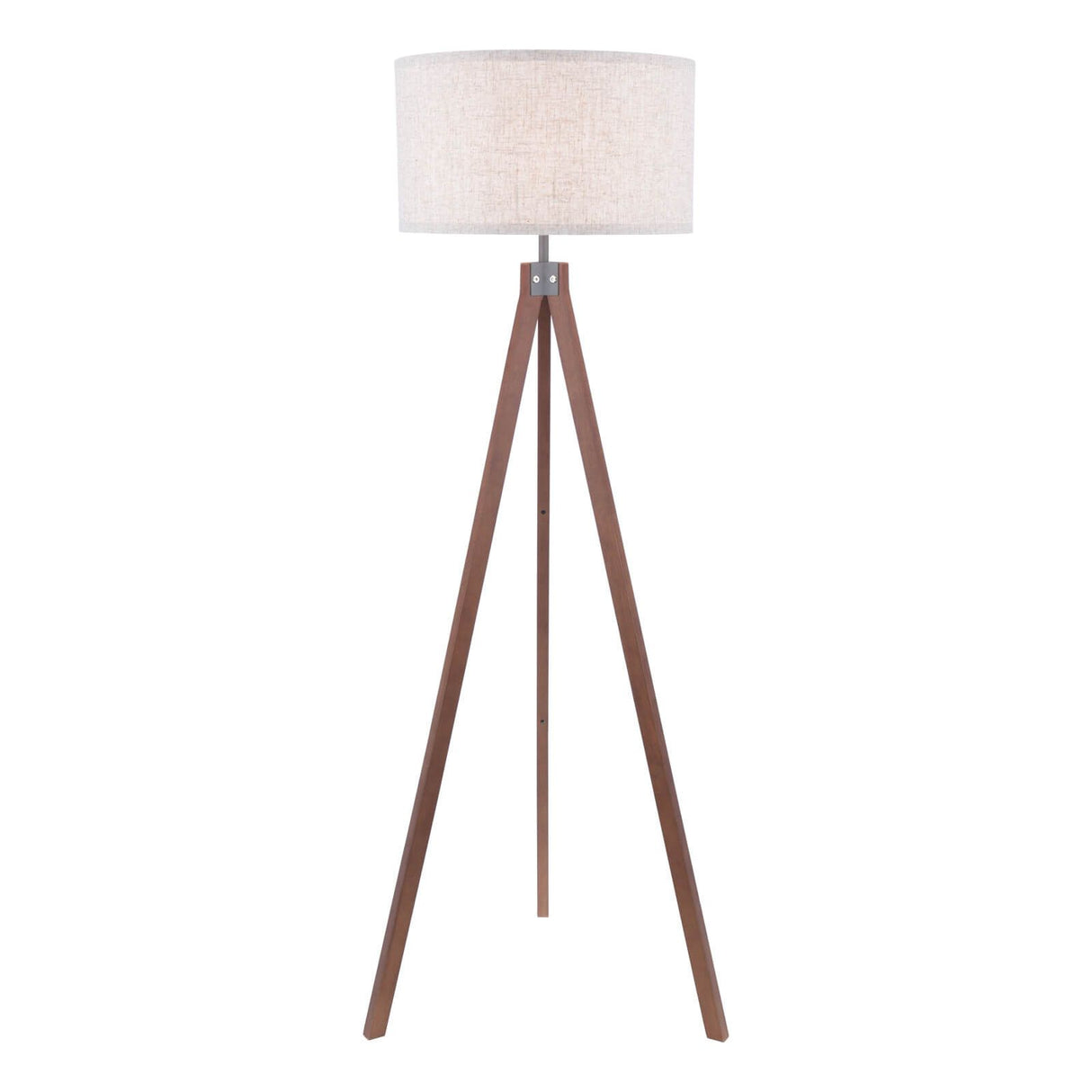 Armitage Tripod Floor Lamp Dark Wood With Shade