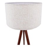 Armitage Tripod Floor Lamp Dark Wood With Shade