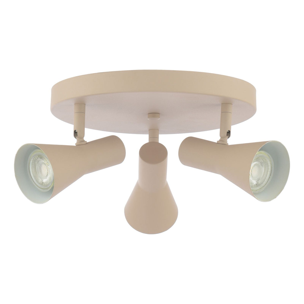 Arnel 3 Light Plate Spotlight Satin Taupe