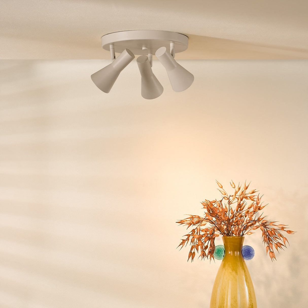 Arnel 3 Light Plate Spotlight Satin Taupe