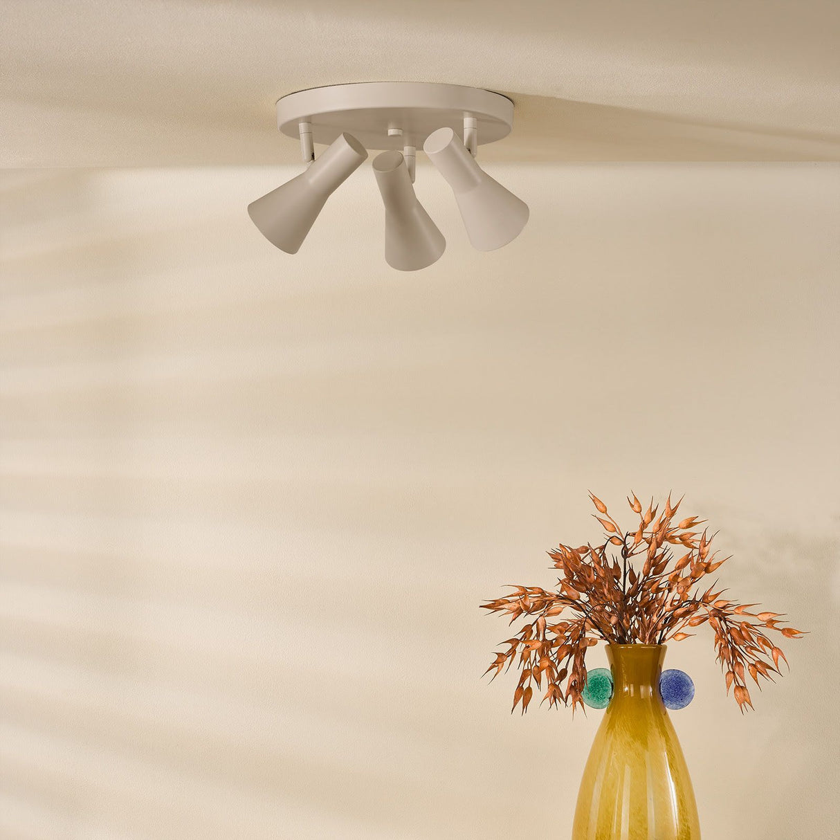 Arnel 3 Light Plate Spotlight Satin Taupe