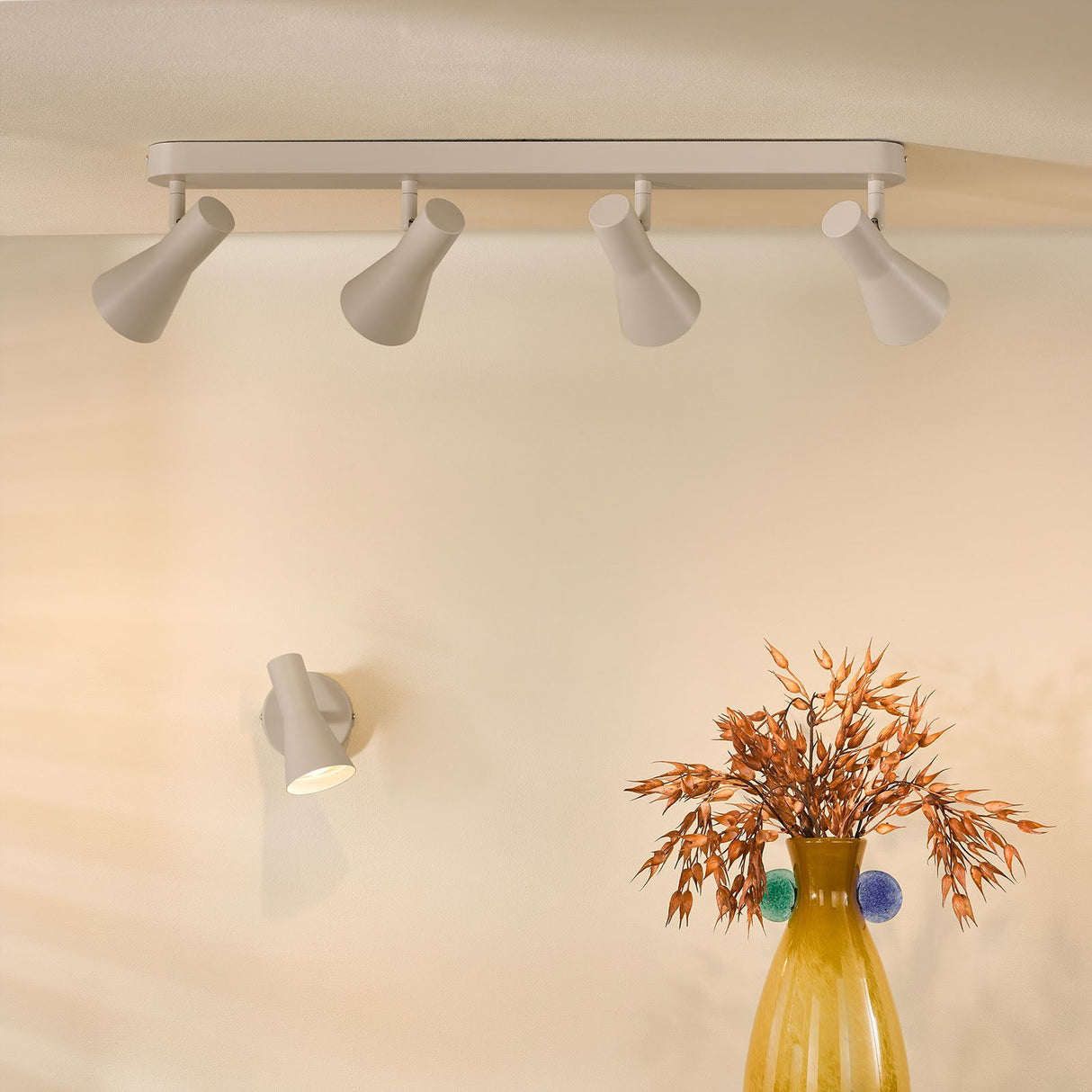 Arnel 4 Light Bar Spotlight Satin Taupe