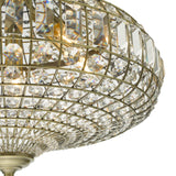 Asmara 6 Light Pendant Antique Brass Crystal
