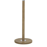 Elegant Light Wood Floor Lamp with Cream Shade