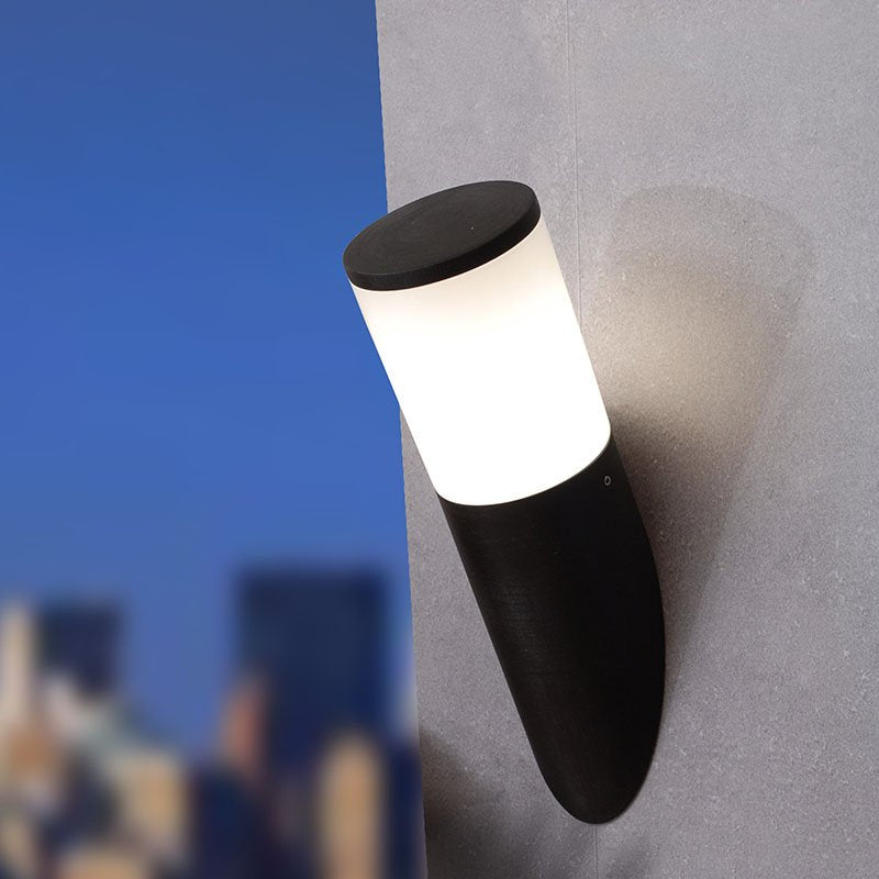 Amelia FS 8.5W E27 LED CCT, Wall Bollard, Black/Opal