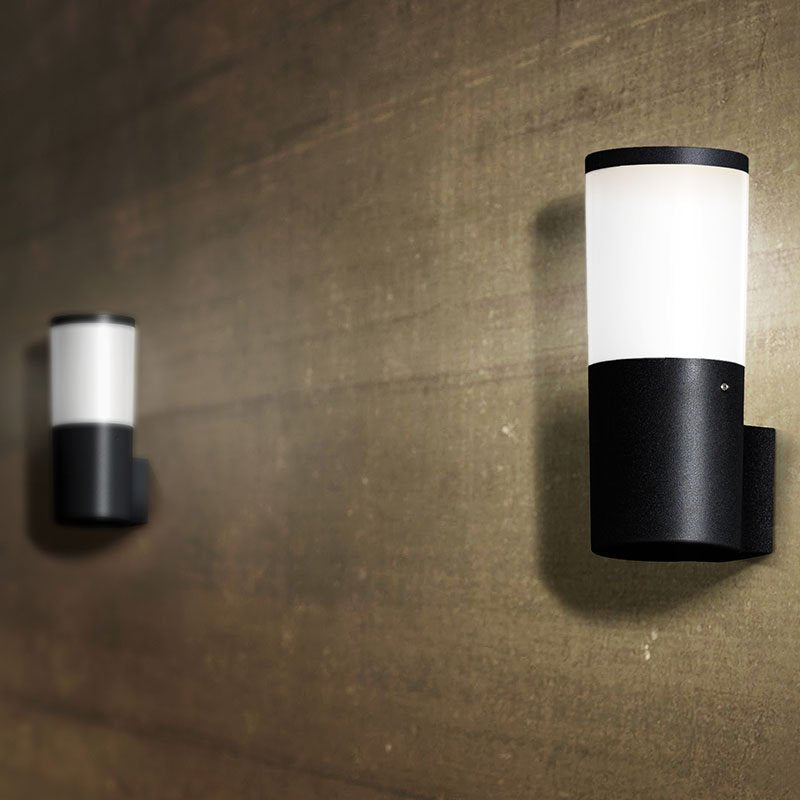 Amelia Wall 8.5W E27 LED CCT, Wall Bollard, Grey/Opal