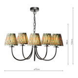 Becca 5 Light Pendant Matt Black With Shade