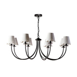 Becca 8 Light Pendant Matt Black With Shade