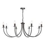Becca 8 Light Pendant Matt Black Fitting Only