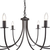 Becca 8 Light Pendant Matt Black Fitting Only