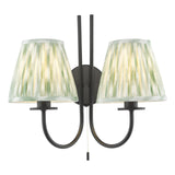 Becca 2 Light Wall Light Matt Black With Shade