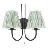 Becca 2 Light Wall Light Matt Black With Shade