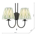 Becca 2 Light Wall Light Matt Black With Shade