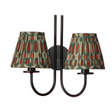 Becca 2 Light Wall Light Matt Black With Shade