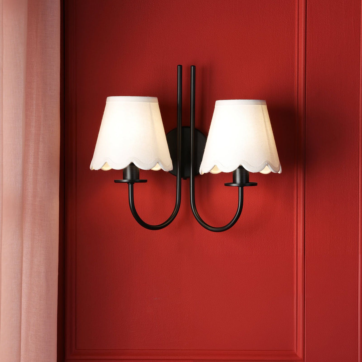 Becca 2 Light Wall Light Matt Black Bracket Only