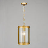 Bianka Pendant Satin Bronze and Ribbed Glass