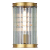 Bianka Wall Light Satin Bronze and Ribbed Glass