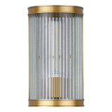 Bianka Wall Light Satin Bronze and Ribbed Glass