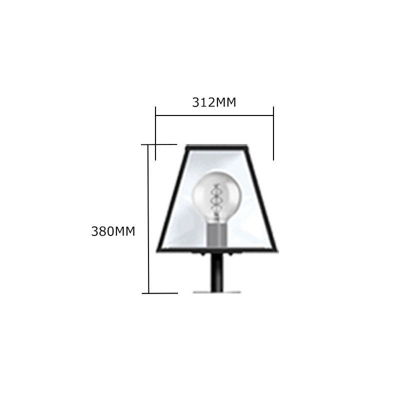 Contemporary pier light in galvanised steel 0.38m (BRP2)