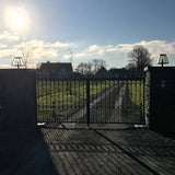 Contemporary pier light in galvanised steel 0.38m (BRP2)